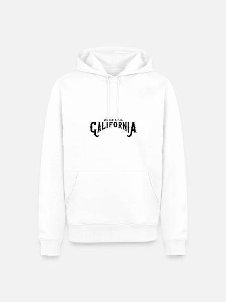 Golden State California - Men’s Premium Organic Hoodie - white
