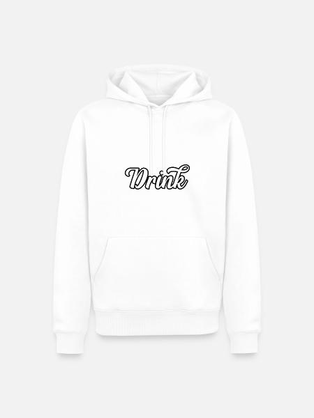 Drink - Men’s Premium Organic Hoodie - white