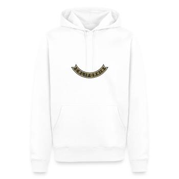 Bannière californienne - Sweat à capuche Premium bio Homme - blanc - Devant - Nico (187cm)