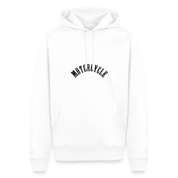 Motocyclette - Sweat à capuche Premium bio Homme - blanc - Devant - Nico (187cm)