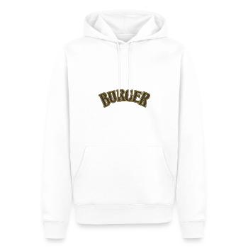 Burger Schrift - Männer Premium Bio Hoodie - Weiß - Vorne - Nico (187cm)