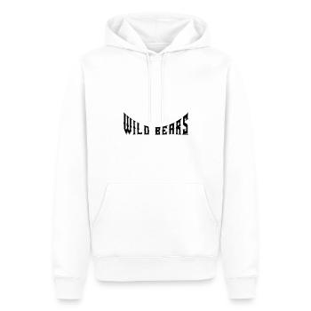 Ours sauvages - Sweat à capuche Premium bio Homme - blanc - Devant - Nico (187cm)