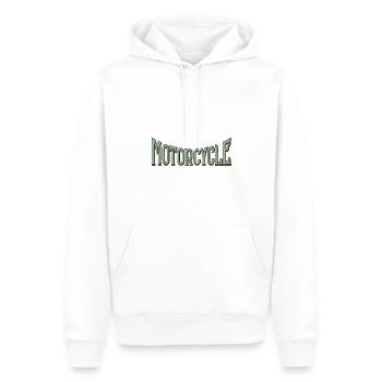 Motocyclette - Sweat à capuche Premium bio Homme - blanc - Devant - Nico (187cm)