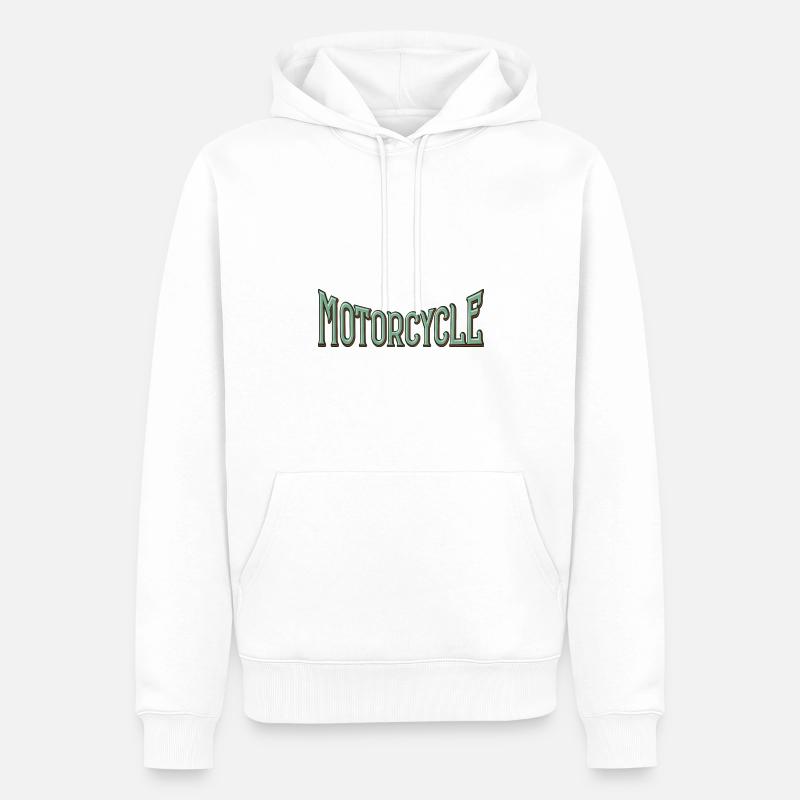 Motocyclette - Sweat à capuche Premium bio Homme - blanc