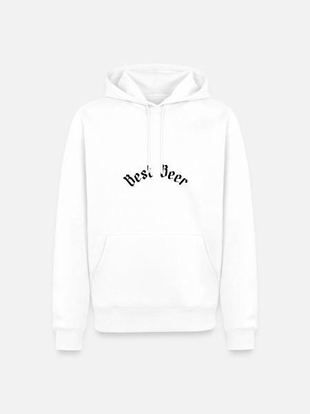 Best Beer - Men’s Premium Organic Hoodie - white