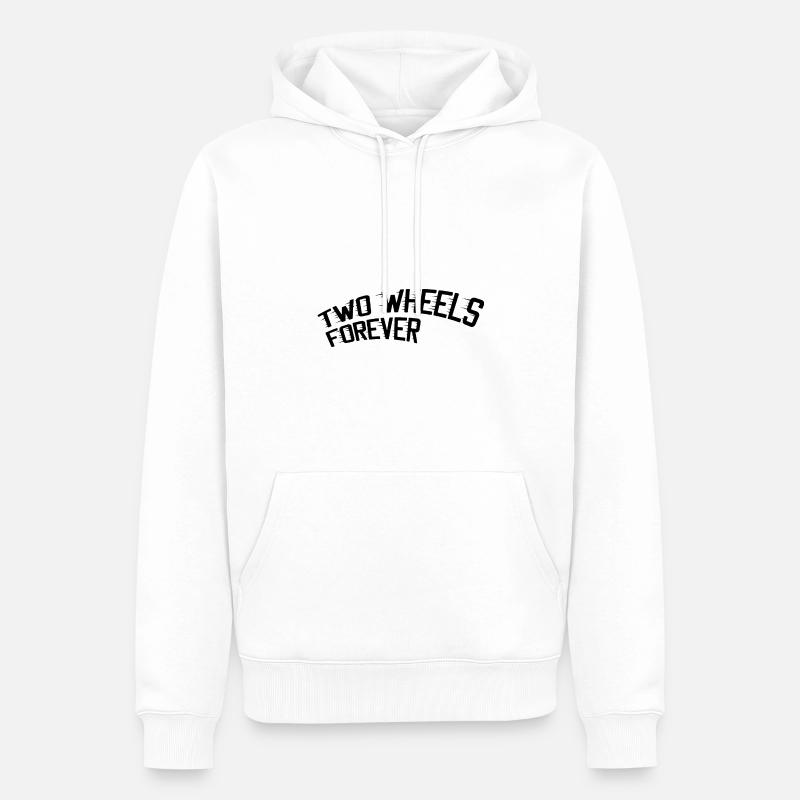 Two Wheels Forever - Männer Premium Bio Hoodie - Weiß