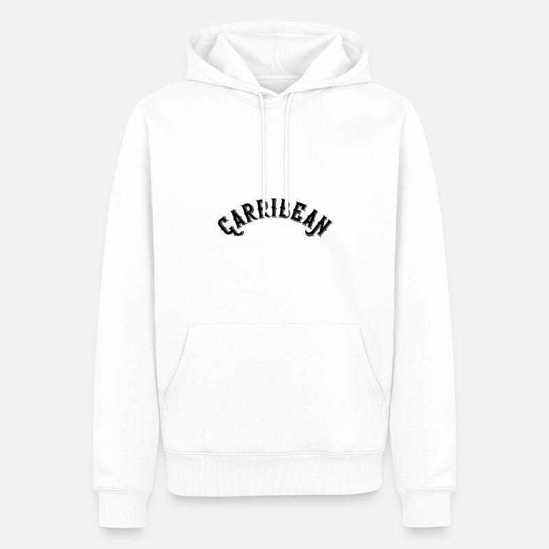 Caraïbes - Sweat à capuche Premium bio Homme - blanc