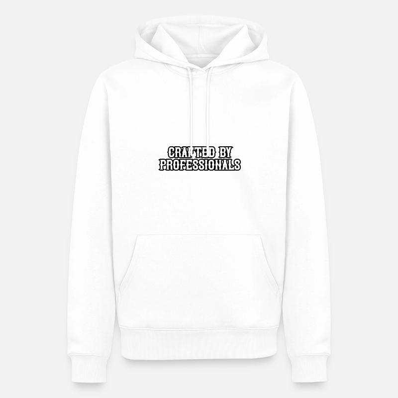 Crafted by Professionals - Männer Premium Bio Hoodie - Weiß