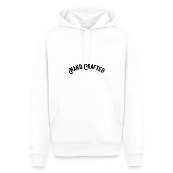 Fabriqué à la main - Sweat à capuche Premium bio Homme - blanc - Devant - Nico (187cm)