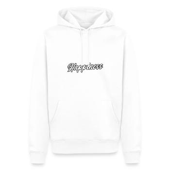 Happiness - Men’s Premium Organic Hoodie - white - Front - Nico (187cm)