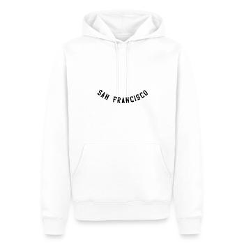San Francisco - Men’s Premium Organic Hoodie - white - Front - Nico (187cm)