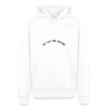 Sortez et explorez - Sweat à capuche Premium bio Homme - blanc - Devant - Nico (187cm)