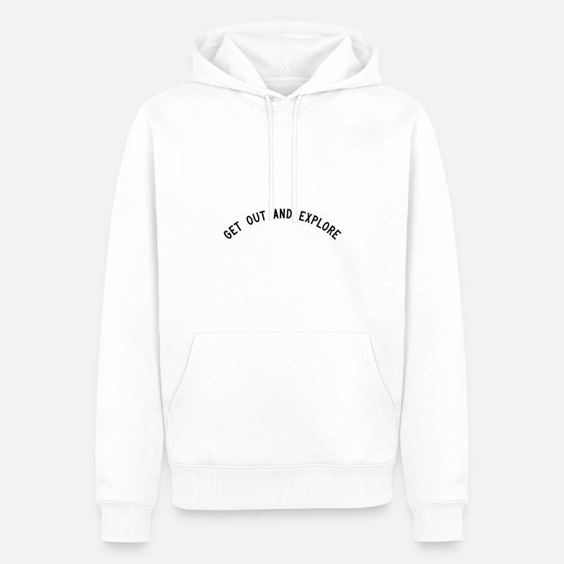 Get out and explore - Männer Premium Bio Hoodie - Weiß