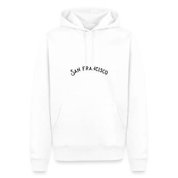 San Francisco - Männer Premium Bio Hoodie - Weiß - Vorne - Nico (187cm)