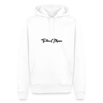 To the moon - Männer Premium Bio Hoodie - Weiß - Vorne - Nico (187cm)