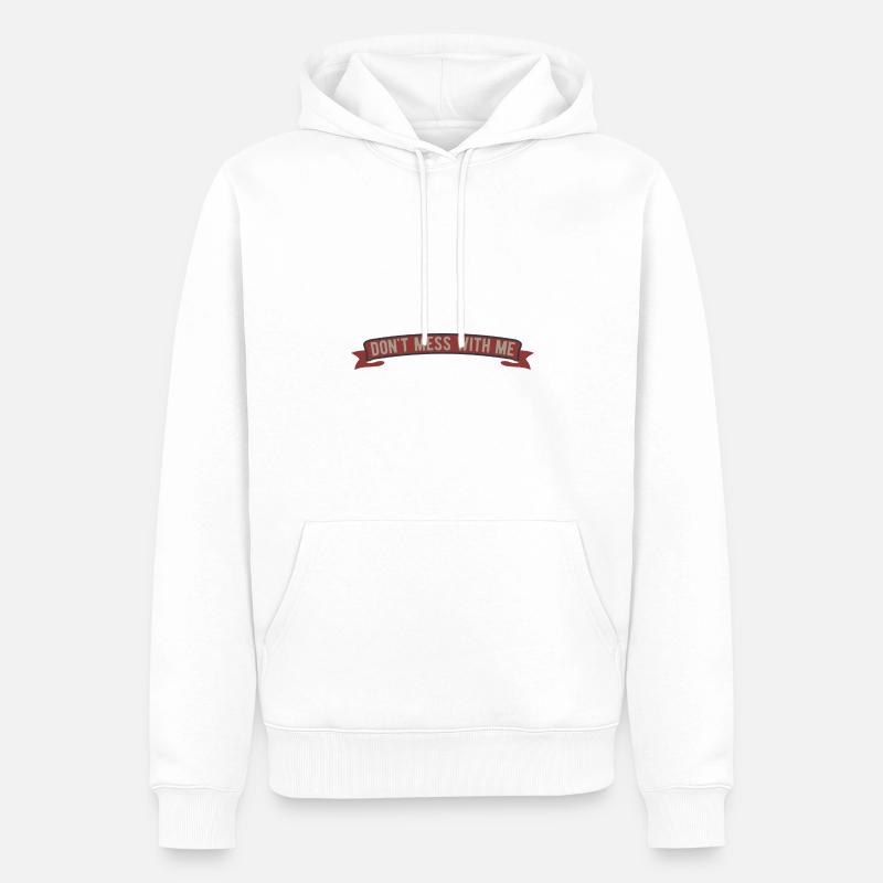 Ne jouez pas avec moi - Sweat à capuche Premium bio Homme - blanc