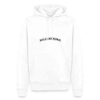 Build and Repair - Männer Premium Bio Hoodie - Weiß - Vorne - Nico (187cm)