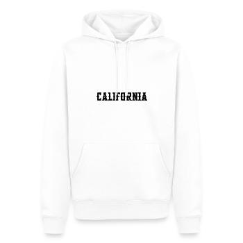 California - Männer Premium Bio Hoodie - Weiß - Vorne - Nico (187cm)