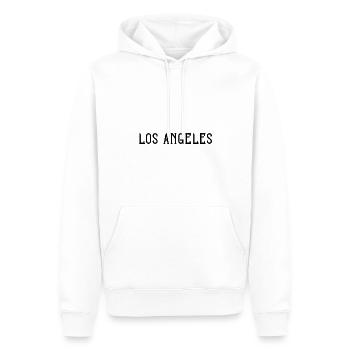 Los Angeles - Herre Premium økologisk hoodie - hvid - Foran - Nico (187cm)