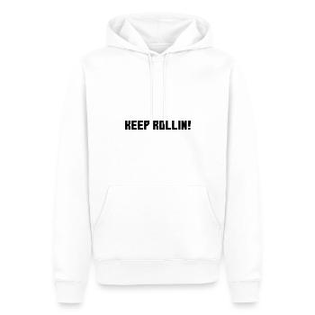 Keep Rollin - Männer Premium Bio Hoodie - Weiß - Vorne - Nico (187cm)