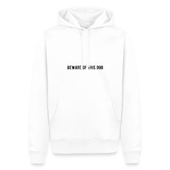 Méfiez-vous de ce chien - Sweat à capuche Premium bio Homme - blanc - Devant - Nico (187cm)