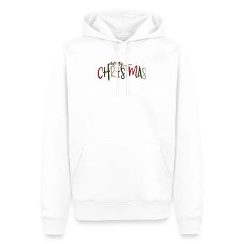 Joyeux noël noël père noël hiver - Sweat à capuche Premium bio Homme - blanc - Devant - Nico (187cm)