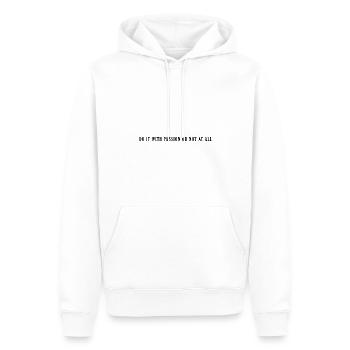 Faites-le avec passion ou pas du tout - Sweat à capuche Premium bio Homme - blanc - Devant - Nico (187cm)