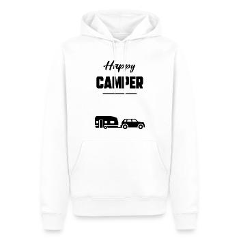 Happy camper - Sweat à capuche Premium bio Homme - blanc - Devant - Nico (187cm)