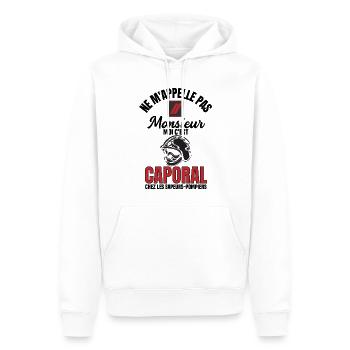 Caporal sapeurs-pompiers - Sweat à capuche Premium bio Homme - blanc - Devant - Nico (187cm)