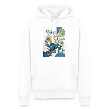 Illustriere Stadtkarte von Oslo als Souvenir - Männer Premium Bio Hoodie - Weiß - Vorne - Nico (187cm)