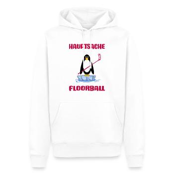floorball floorballspieler unihockey - Männer Premium Bio Hoodie - Weiß - Vorne - Nico (187cm)
