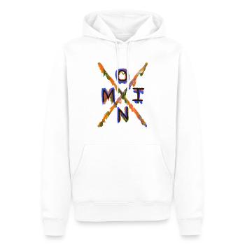 Moin Art of 70 - Männer Premium Bio Hoodie - Weiß - Vorne - Nico (187cm)