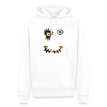 Mystery Cyberface - Men’s Premium Organic Hoodie - white - Front - Nico (187cm)