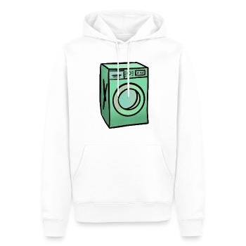 Washing machine - Men’s Premium Organic Hoodie - white - Front - Nico (187cm)