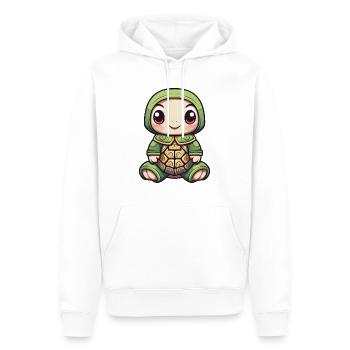 Schildkröten Design grün Gelb - Männer Premium Bio Hoodie - Weiß - Vorne - Nico (187cm)
