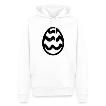 Ei - Männer Premium Bio Hoodie - Weiß - Vorne - Nico (187cm)
