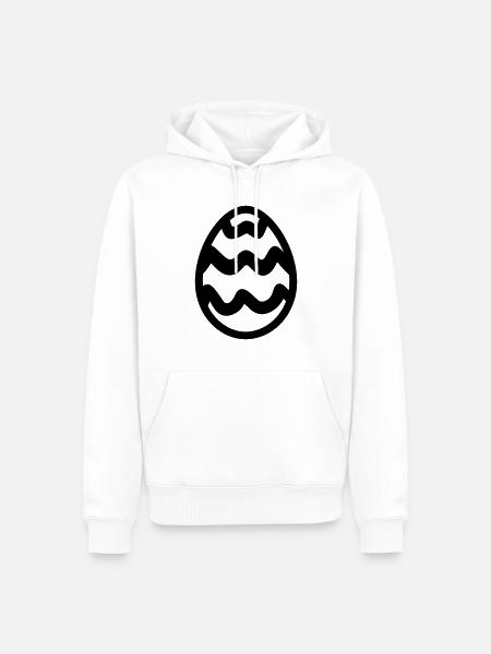Ei - Männer Premium Bio Hoodie - Weiß