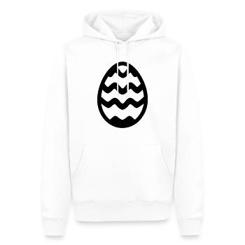 Ei - Männer Premium Bio Hoodie - Weiß - Vorne - Nico (187cm)
