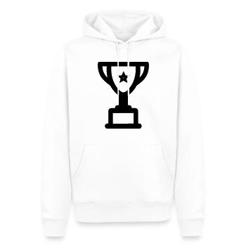 trophée - Sweat à capuche Premium bio Homme - blanc - Devant - Nico (187cm)