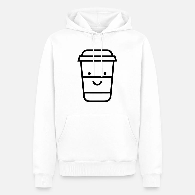 Kaffeebecher - Männer Premium Bio Hoodie - Weiß