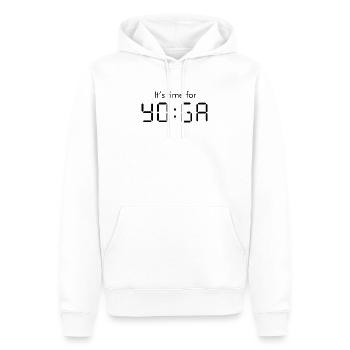 Yoga Méditation Spiritualité montre noir - Sweat à capuche Premium bio Homme - blanc - Devant - Nico (187cm)