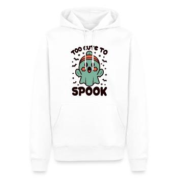 Too Cute to Spook : Bezaubernder Schreck. - Männer Premium Bio Hoodie - Weiß - Vorne - Nico (187cm)