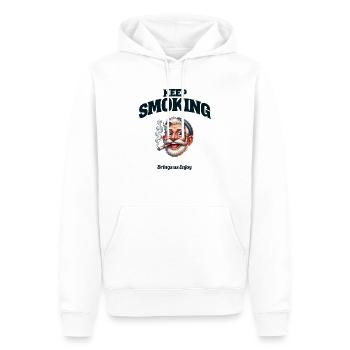Keep Smoking - Men’s Premium Organic Hoodie - white - Front - Nico (187cm)