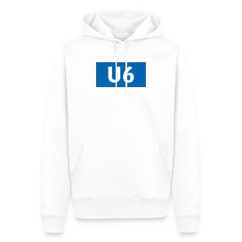 UBahn Linie München U6 ÖPNV Geschenk - Männer Premium Bio Hoodie - Weiß - Vorne - Nico (187cm)