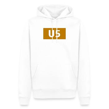 UBahn Linie München U5 Geschenk Transport ÖPNV - Männer Premium Bio Hoodie - Weiß - Vorne - Nico (187cm)