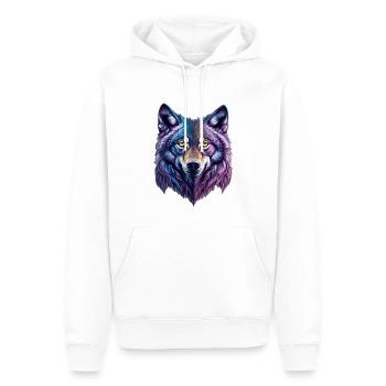 Wolf Splash - Männer Premium Bio Hoodie - Weiß - Vorne - Nico (187cm)