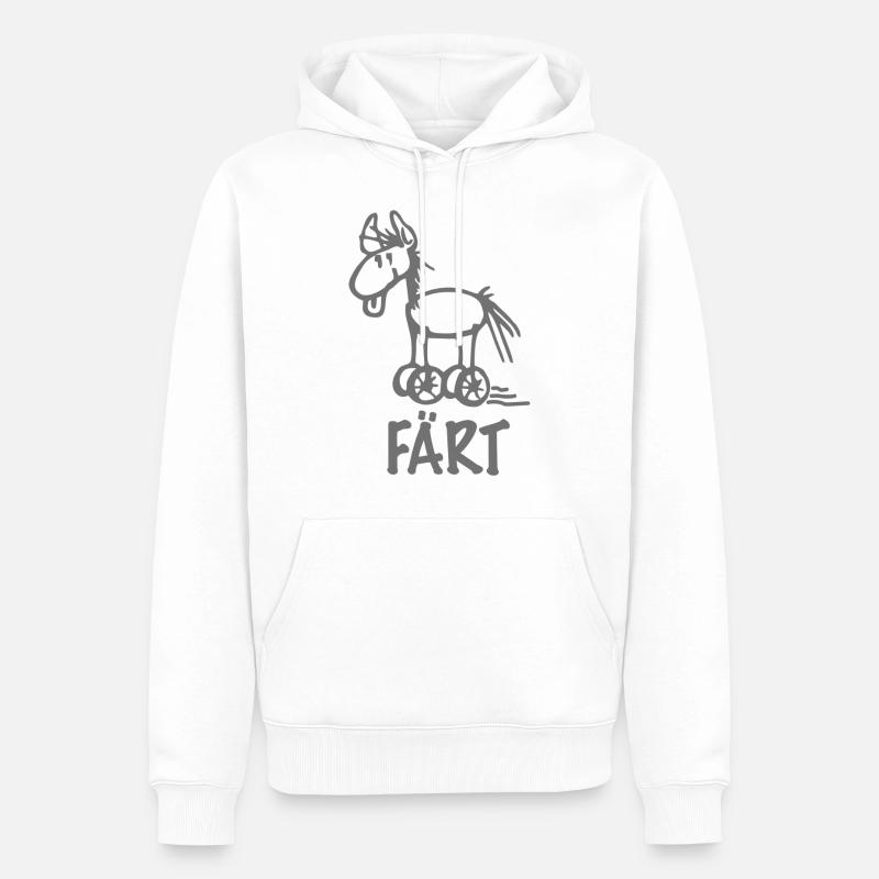Färt - Männer Premium Bio Hoodie - Weiß
