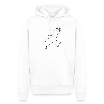 Milan in flight (black without shadow) - Men’s Premium Organic Hoodie - white - Front - Nico (187cm)