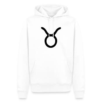 taureau - Sweat à capuche Premium bio Homme - blanc - Devant - Nico (187cm)