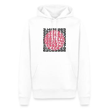 Pi 3.14 - Men’s Premium Organic Hoodie - white - Front - Nico (187cm)
